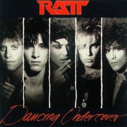 Ratt band portrait album cover, "Dancing Undercover", 1983.