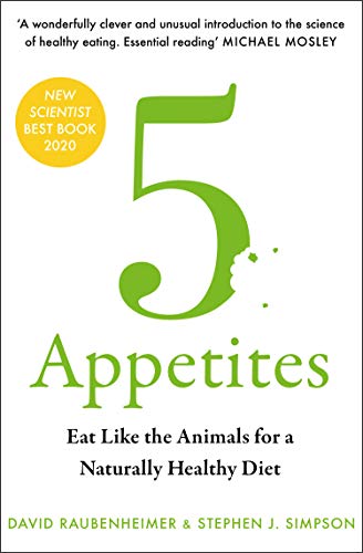 Book cover: "5 Appetites" with a large green number five and text.