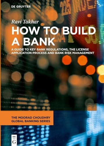 Book cover: “How to Build a Bank” with blurred city lights background.