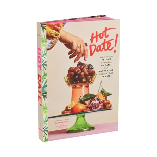 Cookbook cover featuring a hand reaching for a bowl of dates and fruit.