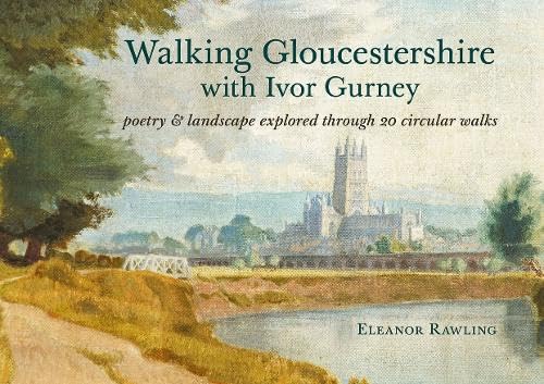 Image of a book cover featuring a rural landscape with walking trails and poetry.