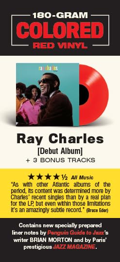 Ray Charles' debut album on red vinyl with album cover image.