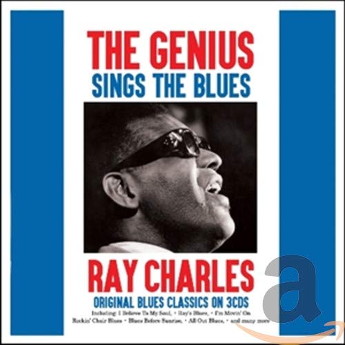 Album cover featuring a black and white portrait of Ray Charles wearing dark glasses.
