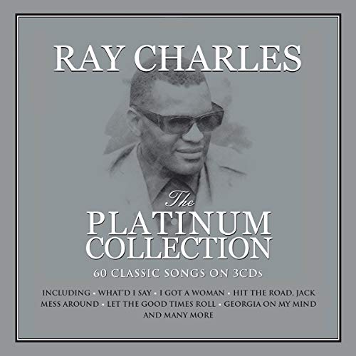 Ray Charles album cover, "The Platinum Collection," featuring his portrait.