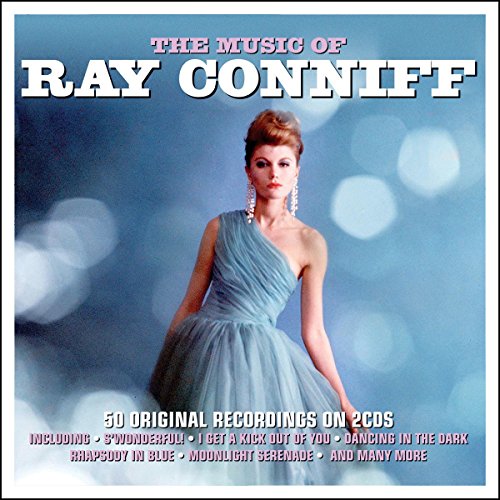 CD cover featuring Ray Conniff and a woman in a blue gown.