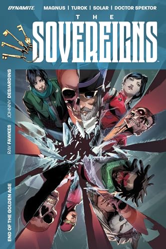 Comic book cover featuring multiple characters and fractured imagery.