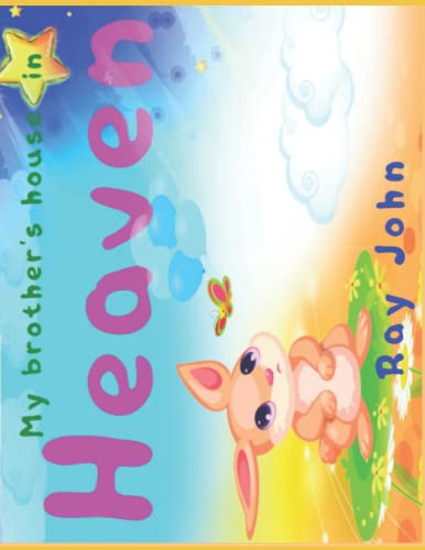 Book cover with a cartoon bunny, butterfly, and the word "Heaven".