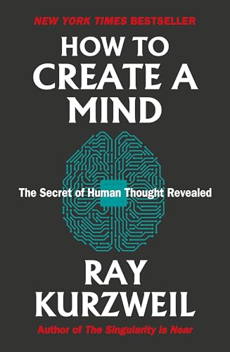 Book cover for How to Create a Mind by Ray Kurzweil featuring circuit board brain.