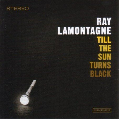 Ray LaMontagne album cover: black background, flashlight, and gold text.