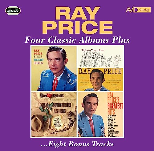Album cover for Ray Price Four Classic Albums Plus featuring four vintage album artworks.