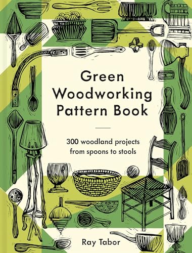 Book cover with green illustrations of carved wooden objects and furniture.