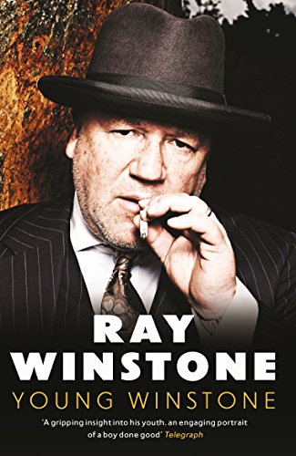 Book cover: Ray Winstone in a hat, smoking, with title "Young Winstone".