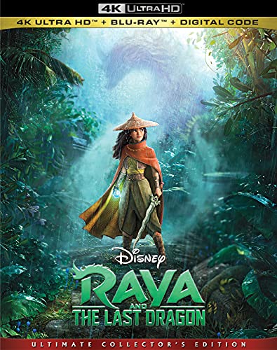 Raya from Disney’s “Raya and the Last Dragon” Blu-ray cover art.