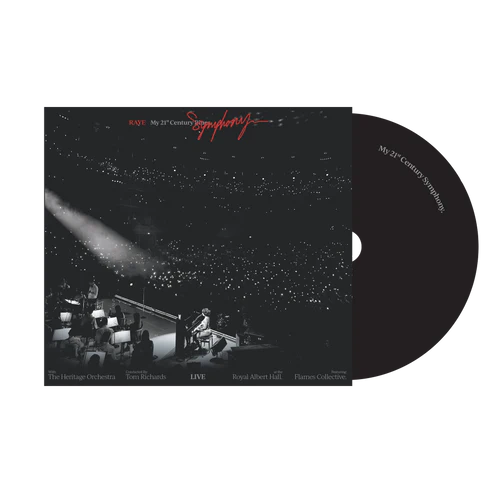 CD case for "My 21st Century Symphony" live album, black disc beside it.