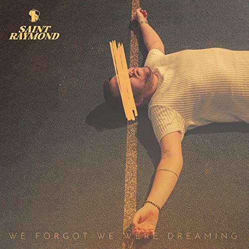 Album cover: person lying on road with book over face.