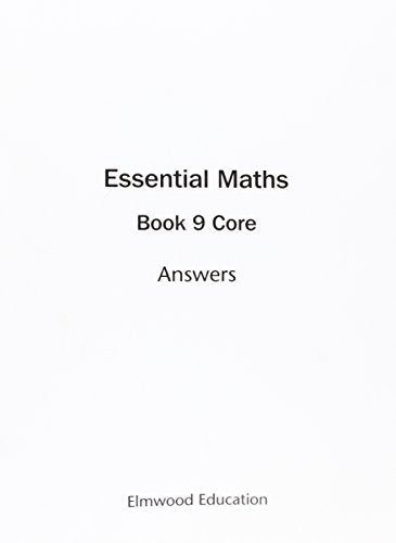 White cover with black text: "Essential Maths 9 Core Answers".