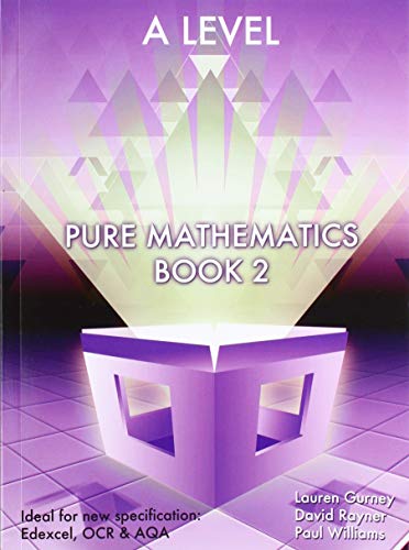 A-level maths textbook with mathematical equations and graphs on a plain coloured cover.