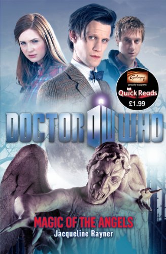 Book cover featuring the Eleventh Doctor, Amy Pond, Rory, and a Weeping Angel.