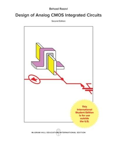 Textbook cover for Design of Analog CMOS Integrated Circuits with a circuit diagram illustration.
