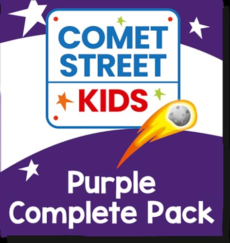 Purple book cover with "Comet Street Kids" text and a comet illustration.