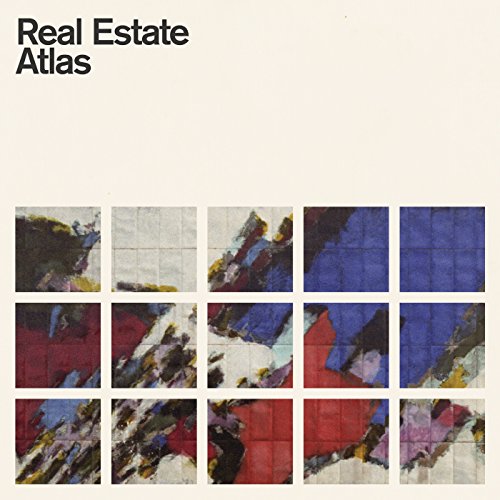 Real Estate's "Atlas" vinyl album cover with abstract, colorful squares.
