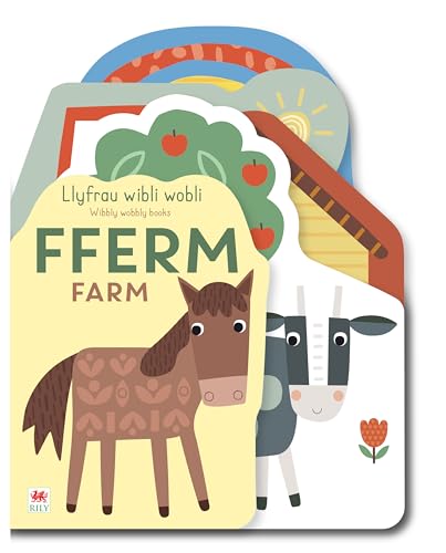 Stack of colorful board books depicting farm animals and produce.