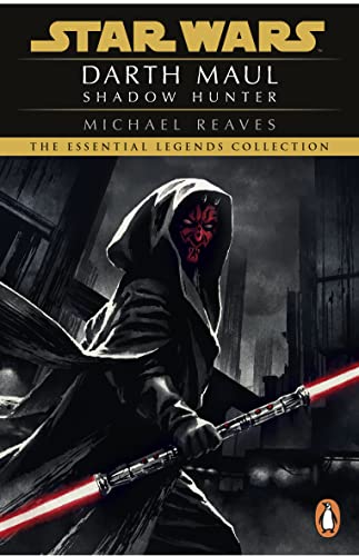 Book cover showing Darth Maul in a hooded cloak holding a double-bladed red lightsaber.