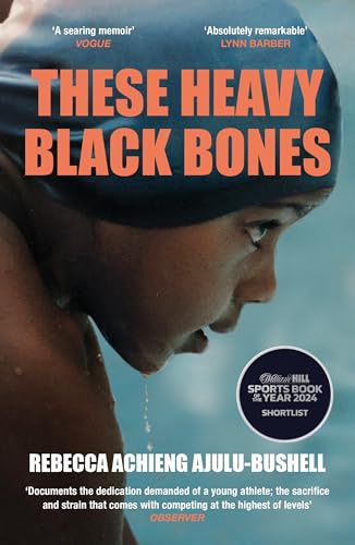 Book cover featuring a swimmer in a blue cap with bold orange title text.