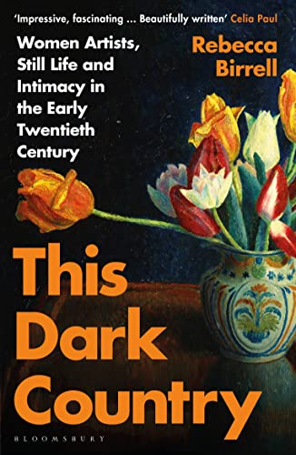 Book cover featuring a still life painting of tulips in a vase.