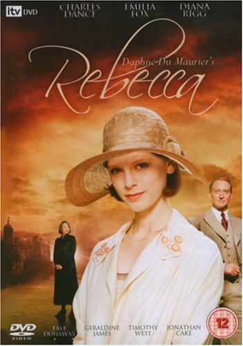 DVD cover for Rebecca featuring a woman in a hat with a sunset background.