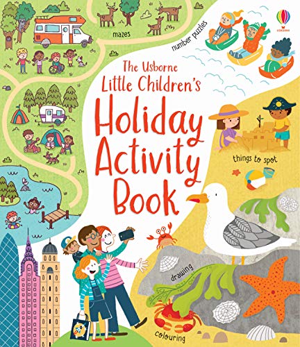 Colorful children’s activity book cover with holiday scenes and illustrated characters.