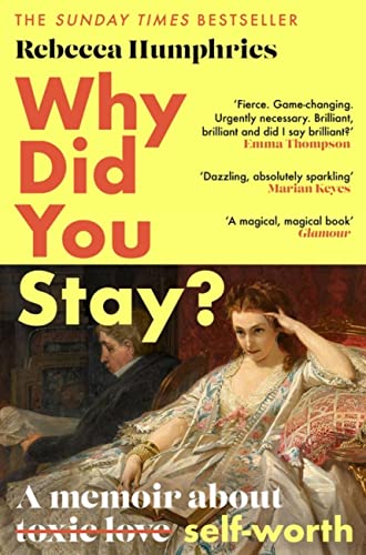 Book cover: “Why Did You Stay?” with portrait and text overlay.