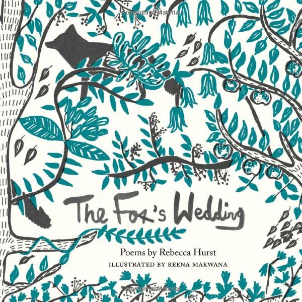 Book cover: stylized teal foliage framing text "The Fox's Wedding".