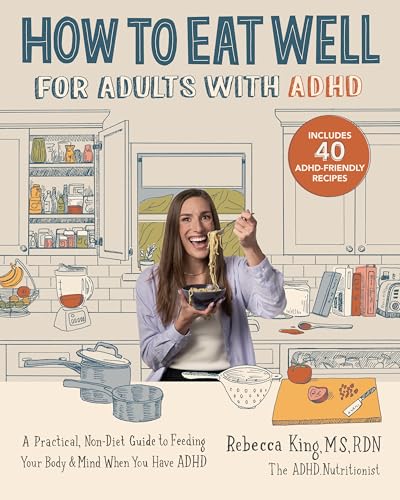 Book cover with illustration of a woman eating pasta in a kitchen.