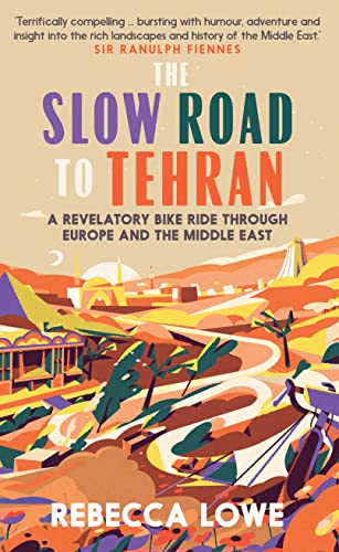 Book cover: illustrated winding road, cyclist, and distant Middle Eastern architecture.