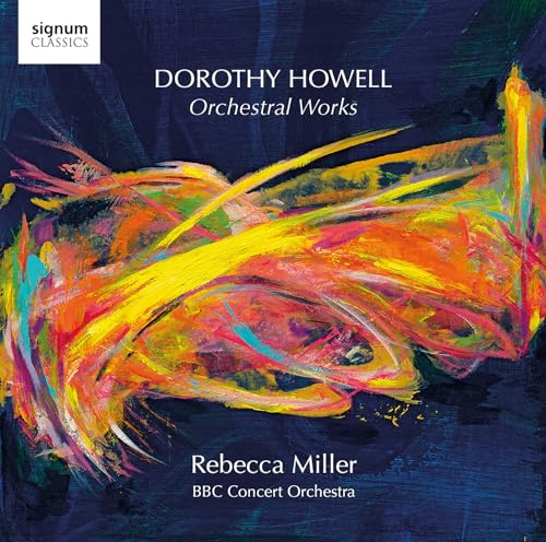 CD cover for Dorothy Howell’s Orchestral Works, featuring abstract art.