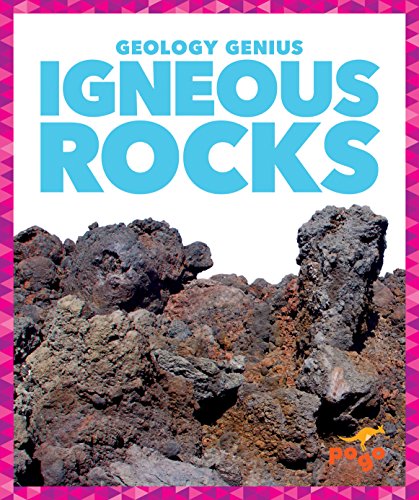 Book cover featuring dark, textured igneous rocks and bright blue text.