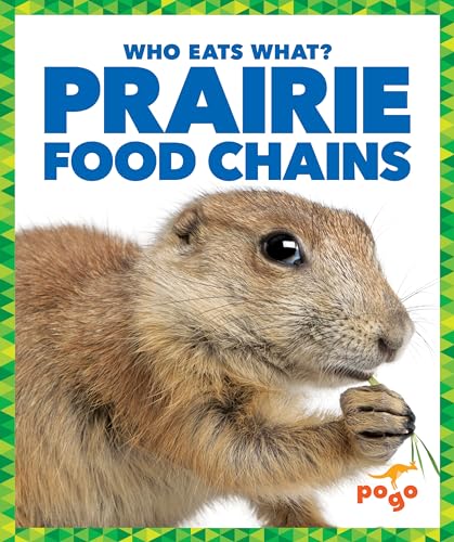 Book cover featuring a prairie dog holding grass, titled "Prairie Food Chains".