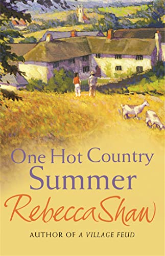 Book cover: rural scene with cottage, people, and goats, titled "One Hot Country Summer".