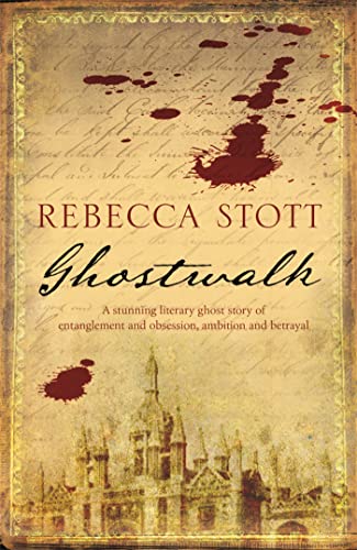 Book cover for "Ghostwalk" with blood-like splatters and a castle silhouette.