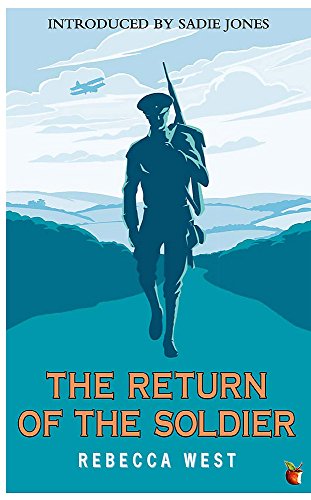 Book cover illustration of a soldier walking through a landscape with a plane overhead.