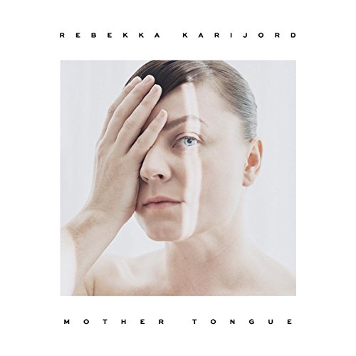 Album cover: woman with hand covering one eye, white background.