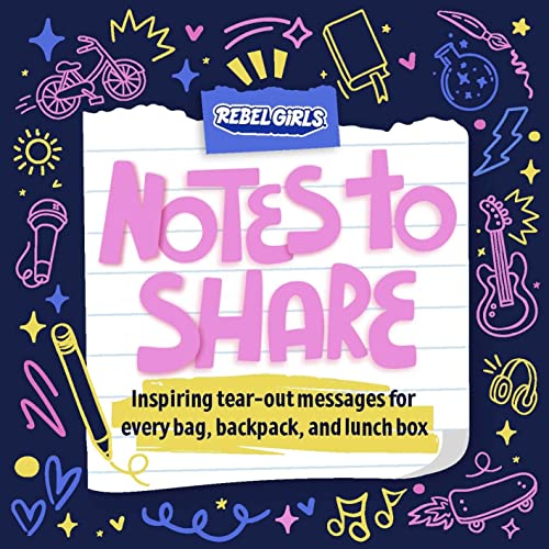 Colorful book cover with “Notes to Share” title and illustrated doodles.