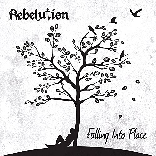 Black and white album cover with a tree, birds, and a silhouetted figure.