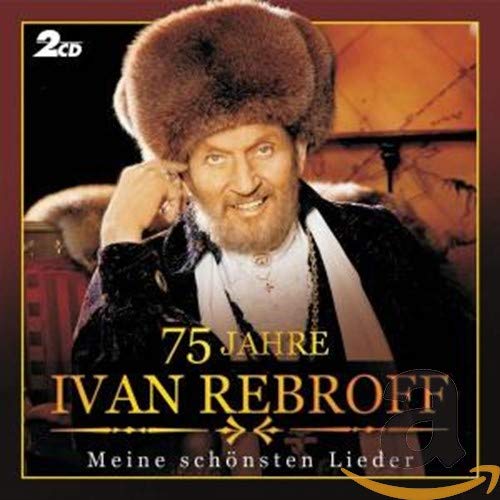 Ivan Rebroff in fur hat on a 2CD album cover, "75 Jahre".