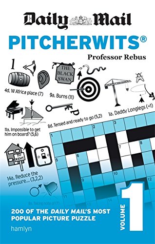 Cover of Daily Mail Pitcherwits Volume 1 puzzle book featuring rebus icons and crossword grid.