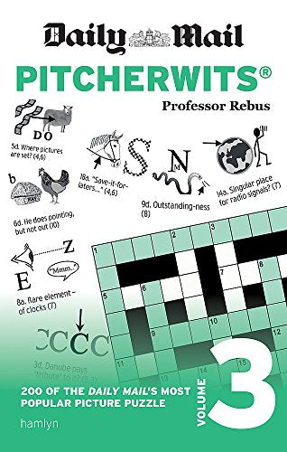 Book cover for "Daily Mail Pitcherwits – Volume 3" with puzzle imagery.