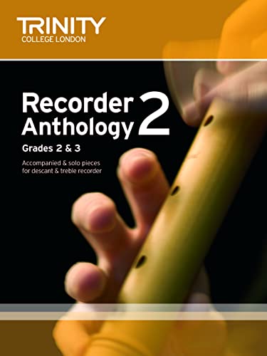 Recorder Anthology Book 2 cover with a hand holding a recorder.