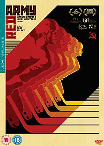 DVD cover for “Red Army” featuring stylized red silhouettes of soldiers.