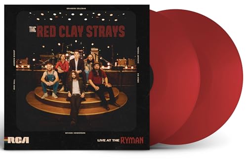 Red Clay Strays album cover and two opaque candy red vinyl records.
